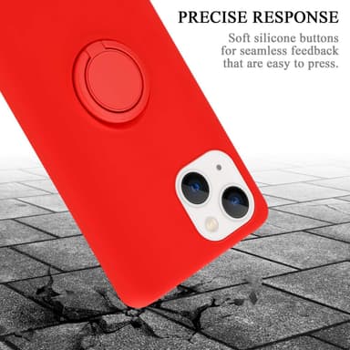 Deksel iPhone 14 Ring Case (rød)