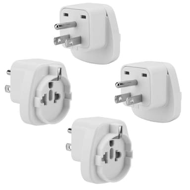 4x Socket Adapter Reise Plug Converter (type b til eu)