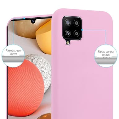 Deksel Samsung Galaxy A42 4G Silikon cover (rosa)