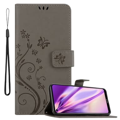 Nokia 5.4 lommebokdeksel Blomster (grå)