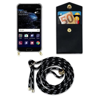Huawei P10 Deksel med Halskjede (svart)