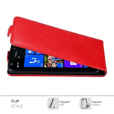 Nokia Lumia 925 deksel flip cover (rød)