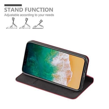 iPhone X / XS lommebokdeksel case (rød)