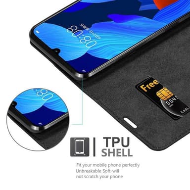 Huawei NOVA 5 / 5 PRO lommebokdeksel case (svart)