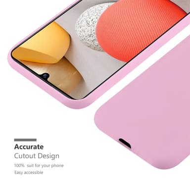 Deksel Samsung Galaxy A42 4G Silikon cover (rosa)