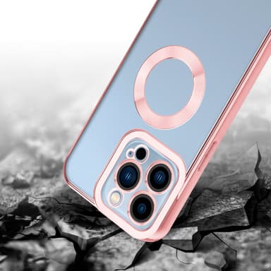 iPhone 13 PRO silikondeksel Krom case (gjennomsiktig)