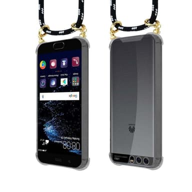 Huawei P10 Deksel med Halskjede (svart)