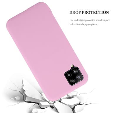 Deksel Samsung Galaxy A42 4G Silikon cover (rosa)