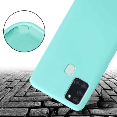 Deksel Samsung Galaxy A21s med Halskjede (turkis)