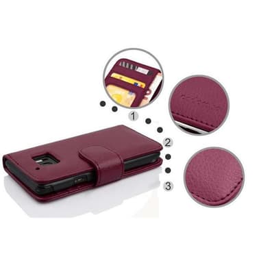 HTC ONE M10 lommebokdeksel case (lilla)