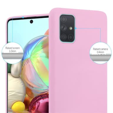 Deksel Samsung Galaxy A71 5G Silikon cover (rosa)