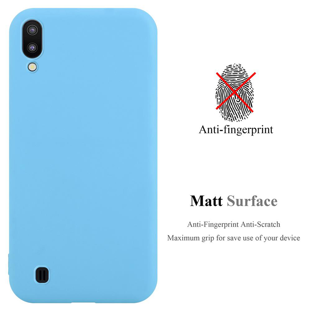 Deksel Samsung Galaxy A10 / M10 Silikon cover (blå)