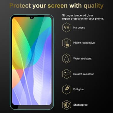 Huawei Y6P Skjermbeskytter Skärmskydd (svart)
