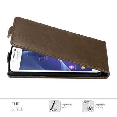Sony Xperia M2 / M2 AQUA deksel flip cover (brun)