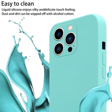 Deksel iPhone 14 PRO MAX med Halskjede (turkis)