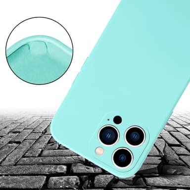 Deksel iPhone 14 PRO MAX med Halskjede (turkis)