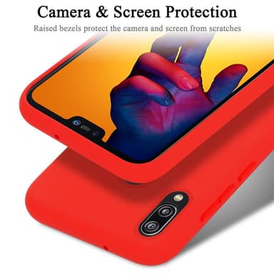 Huawei P20 LITE 2018 / NOVA 3E silikondeksel case (rød)