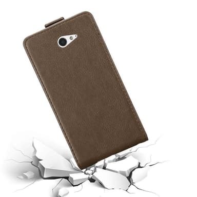 Sony Xperia M2 / M2 AQUA deksel flip cover (brun)
