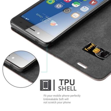 ZTE Blade L7 lommebokdeksel case (brun)