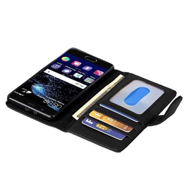 Huawei P10 lommebokdeksel case (svart)
