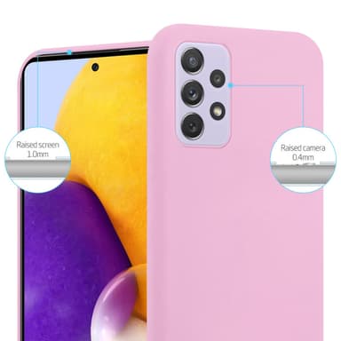 Deksel Samsung Galaxy A73 5G Silikon cover (rosa)