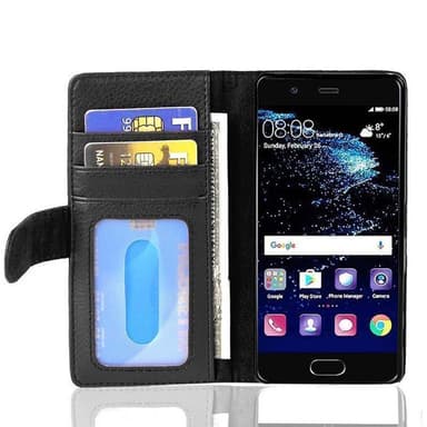 Huawei P10 lommebokdeksel case (svart)