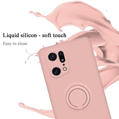 Deksel Oppo FIND X5 PRO Ring Case (rosa)