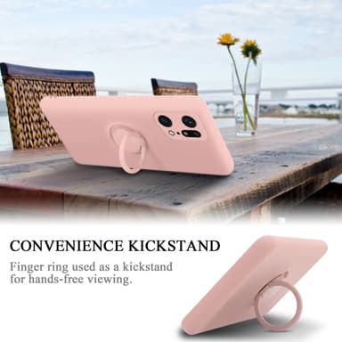 Deksel Oppo FIND X5 PRO Ring Case (rosa)