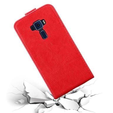 Asus ZenFone 3 (5.2 tomme) deksel flip cover (rød)