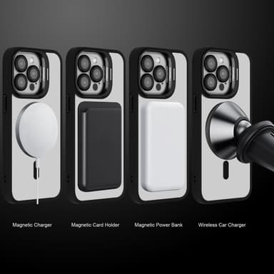 iPhone 14 PRO MAX deksel kompatibel MagSafe (Svart)