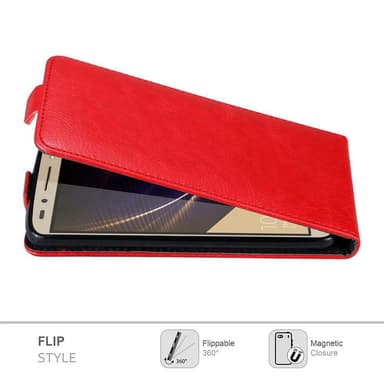 Honor 7 deksel flip cover (rød)