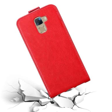 Honor 7 deksel flip cover (rød)