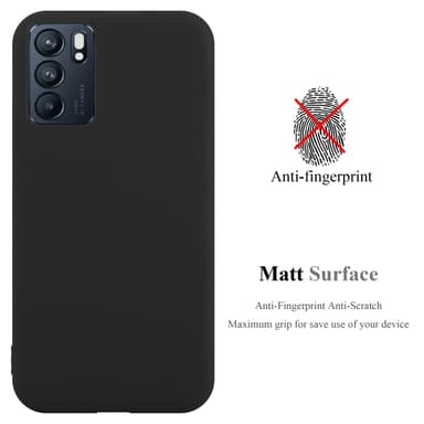 Deksel Oppo Reno6 5G Silikon cover (svart)