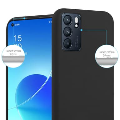Deksel Oppo Reno6 5G Silikon cover (svart)