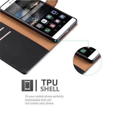 Huawei P8 lommebokdeksel etui (svart)