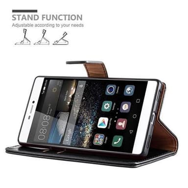 Huawei P8 lommebokdeksel etui (svart)