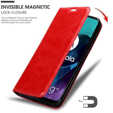 Motorola MOTO G71 5G lommebokdeksel case (rød)