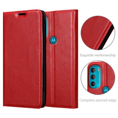 Motorola MOTO G71 5G lommebokdeksel case (rød)