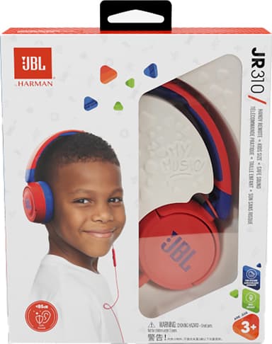 JBL Jr. 310 on-ear hodetelefoner (rød)