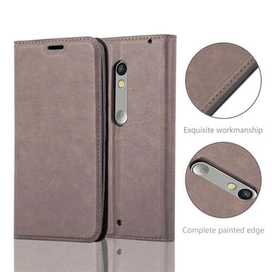 Motorola MOTO X PLAY lommebokdeksel case (brun)
