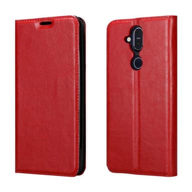 Nokia 7.1 PLUS / X7 lommebokdeksel case (rød)