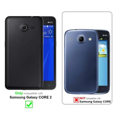 Samsung Galaxy CORE 2 Deksel Flip Case (svart)