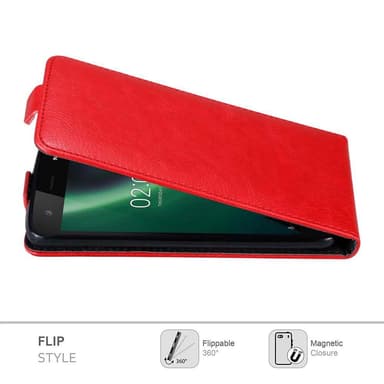 Nokia 2 2017 deksel flip cover (rød)