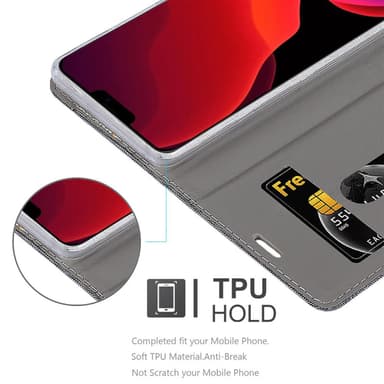 iPhone 12 MINI lommebokdeksel etui (grå)