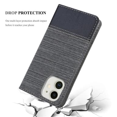 iPhone 12 MINI lommebokdeksel etui (grå)