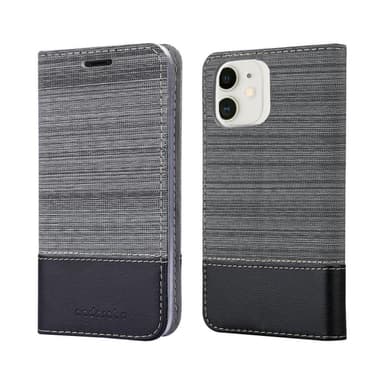 iPhone 12 MINI lommebokdeksel etui (grå)