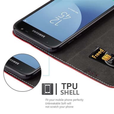 Samsung Galaxy J3 2017 Deksel Case Cover (rød)