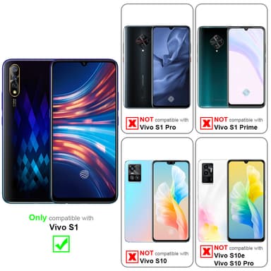Vivo S1 Skjermbeskytter Skärmskydd (svart)