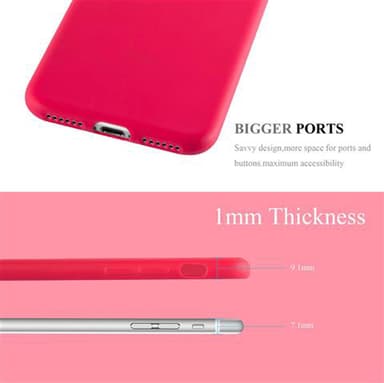 Deksel iPhone 7 / 7S / 8 / SE 2020 Silikon cover (rød)