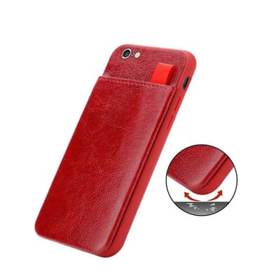iPhone 6 / 6S Deksel Kunstskinn (rød)